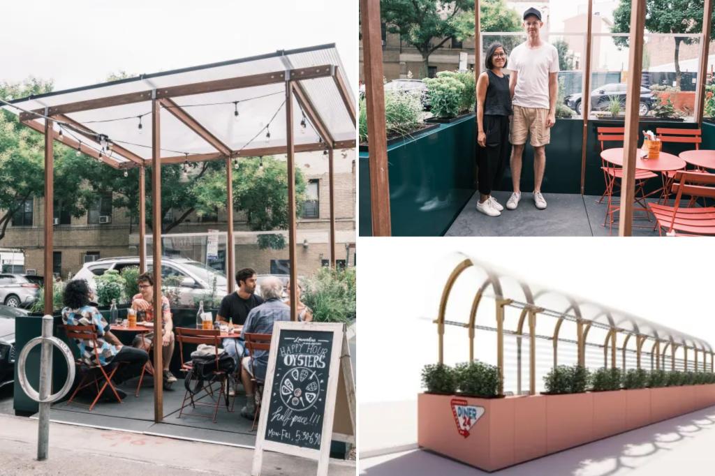 NYC startup creates outdoor dining huts for restaurants that can be removed and reused